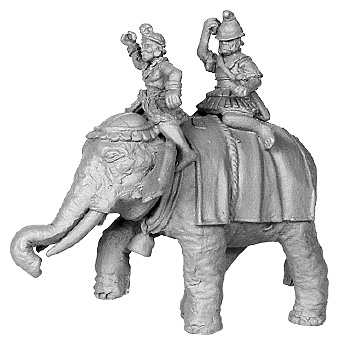 ANC20132 - Hellenistic Elephant, with 2 crew, Pike Astride Left
